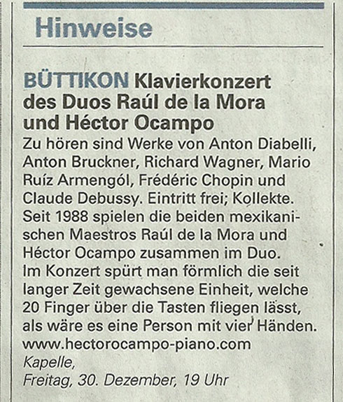 Aargauer Zeitung Agenda Büttikon 2011